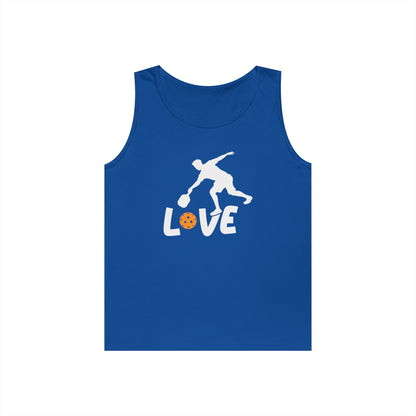 Men's Durable Pickleball Tank Top - Pickleball Player in Love Royal