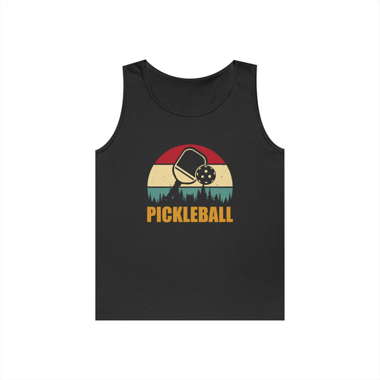 Men's Funny Pickleball Tank Top - Pickleball Retro Black