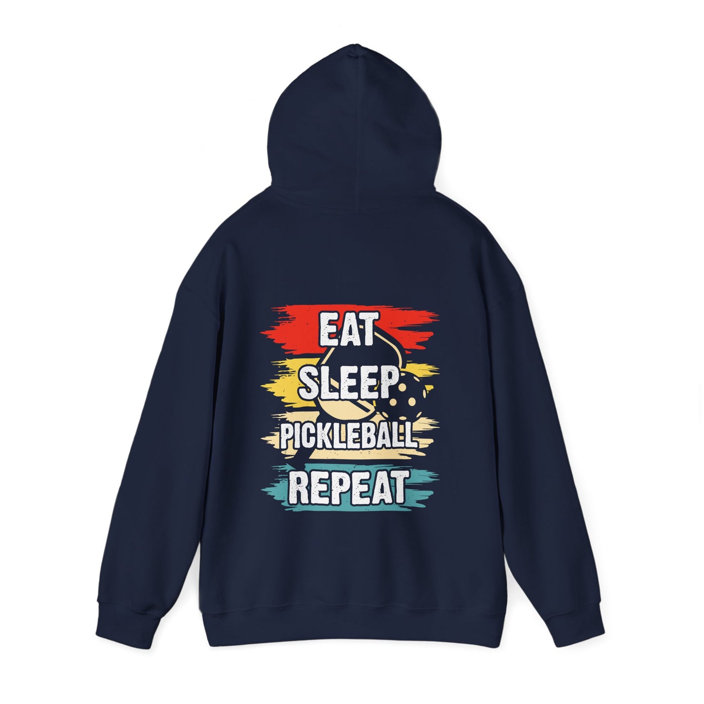 Men's Pickleball Hoodie - Eat Sleep Pickleball Repeat Retro