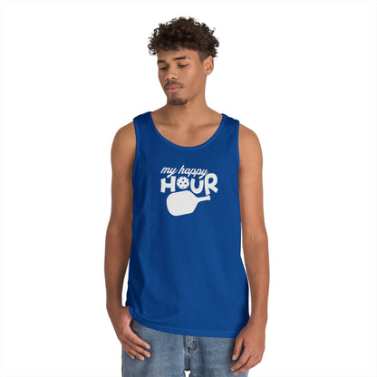 Men's Durable Pickleball Tank Top - My Happy Hour