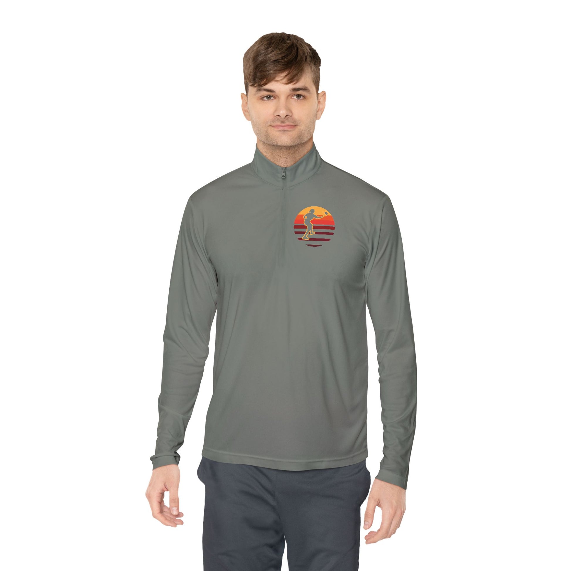 Men's Stylish Pickleball Pullover - Pickleball Sunset