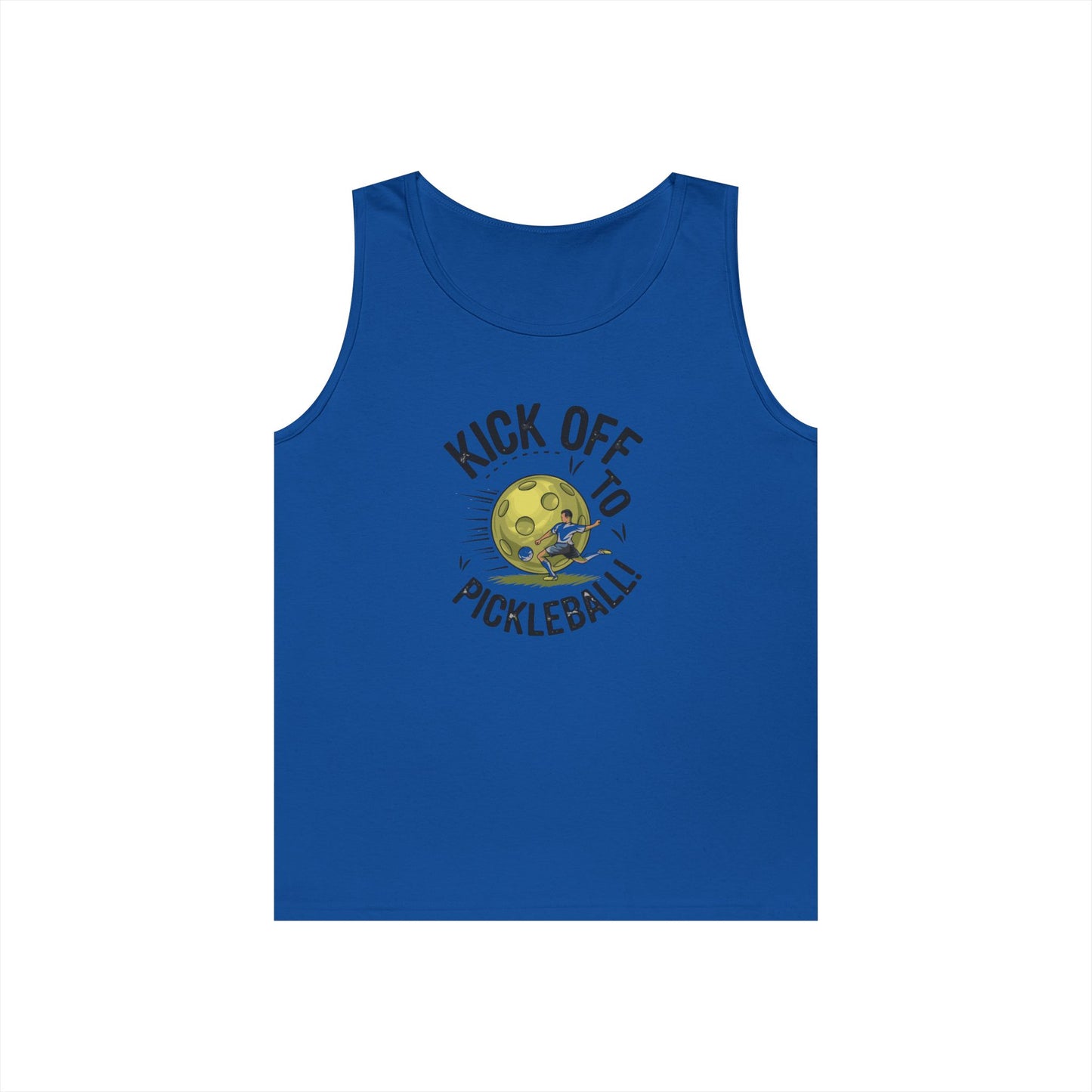 Men's Energetic Pickleball Tank Top - Kick Off To Pickleball Royal