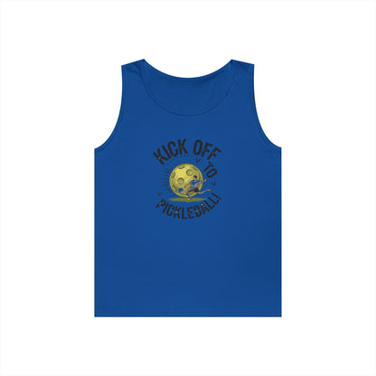 Men's Energetic Pickleball Tank Top - Kick Off To Pickleball Royal