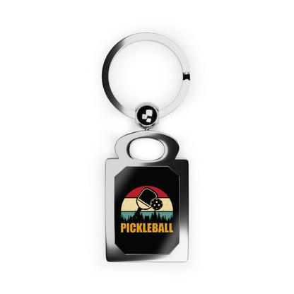 Pickleball Cool Keyring - Pickleball Retro Silver