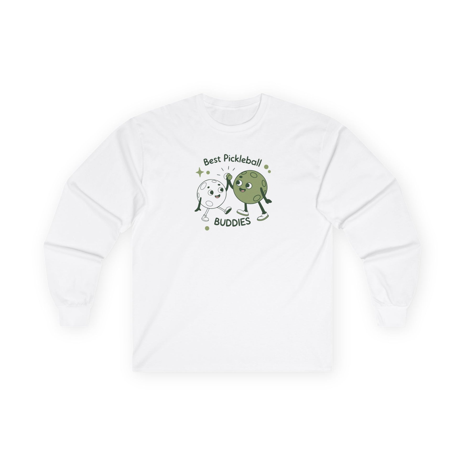 Women's Cute Pickleball Long Sleeves top - Best Pickleball Buddies White