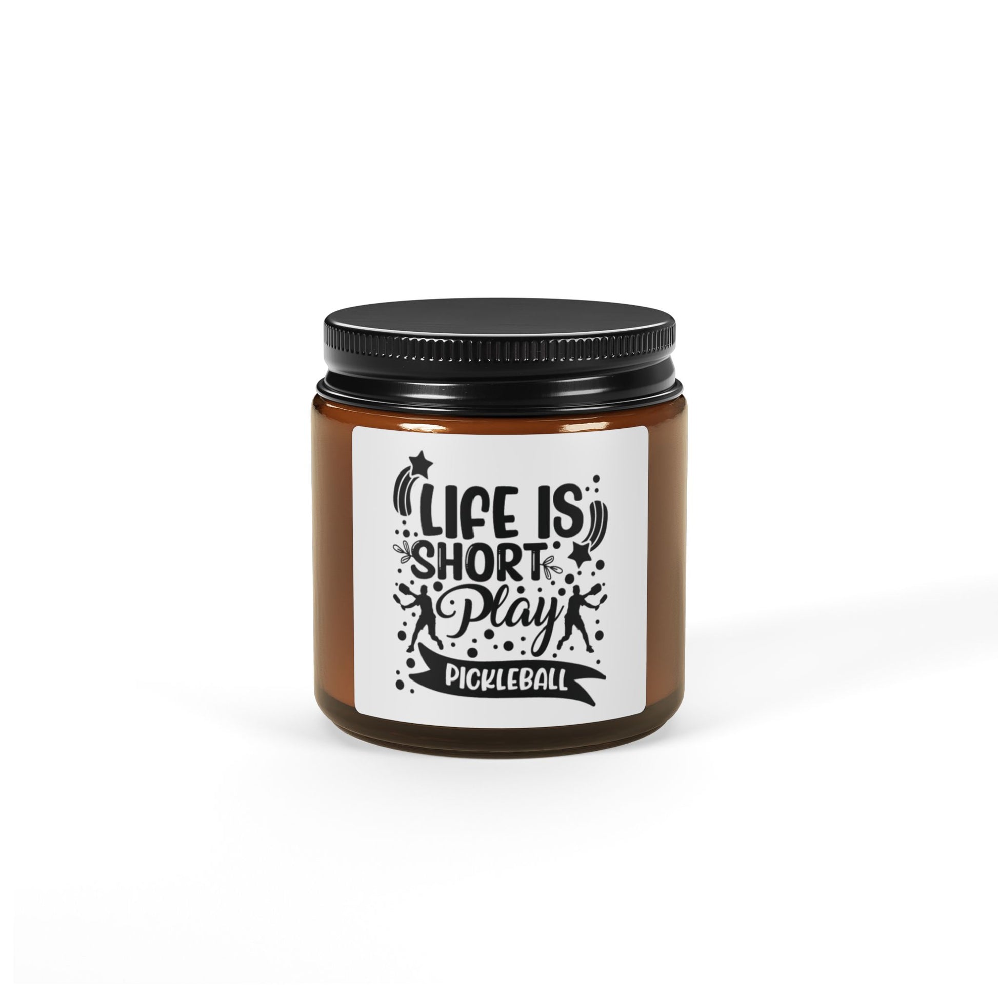 Pickleball Funny Candle - Life Is Short Play Pickleball Amber