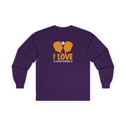 Women's Funny Pickleball Long Sleeves top - I Love a Good Paddle