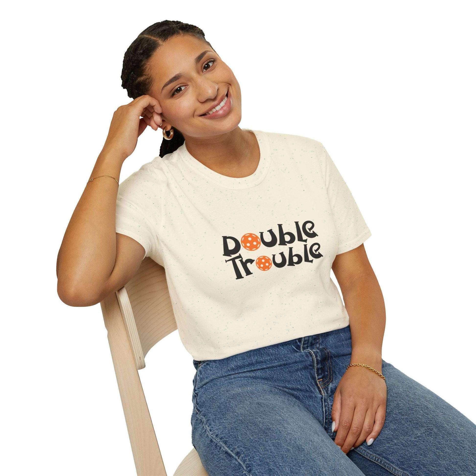 Women's Funny Pickleball T-shirt - Double Trouble