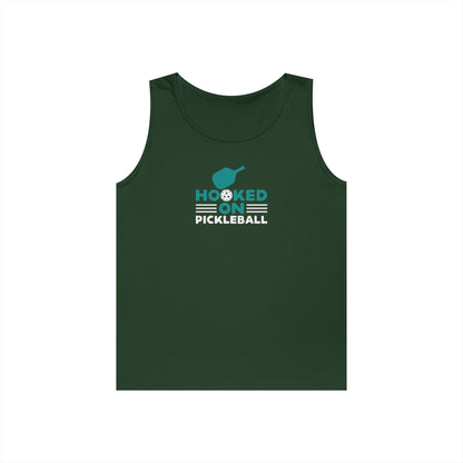 Women's Quirky Pickleball Tank Top - Hooked On Pickleball Green