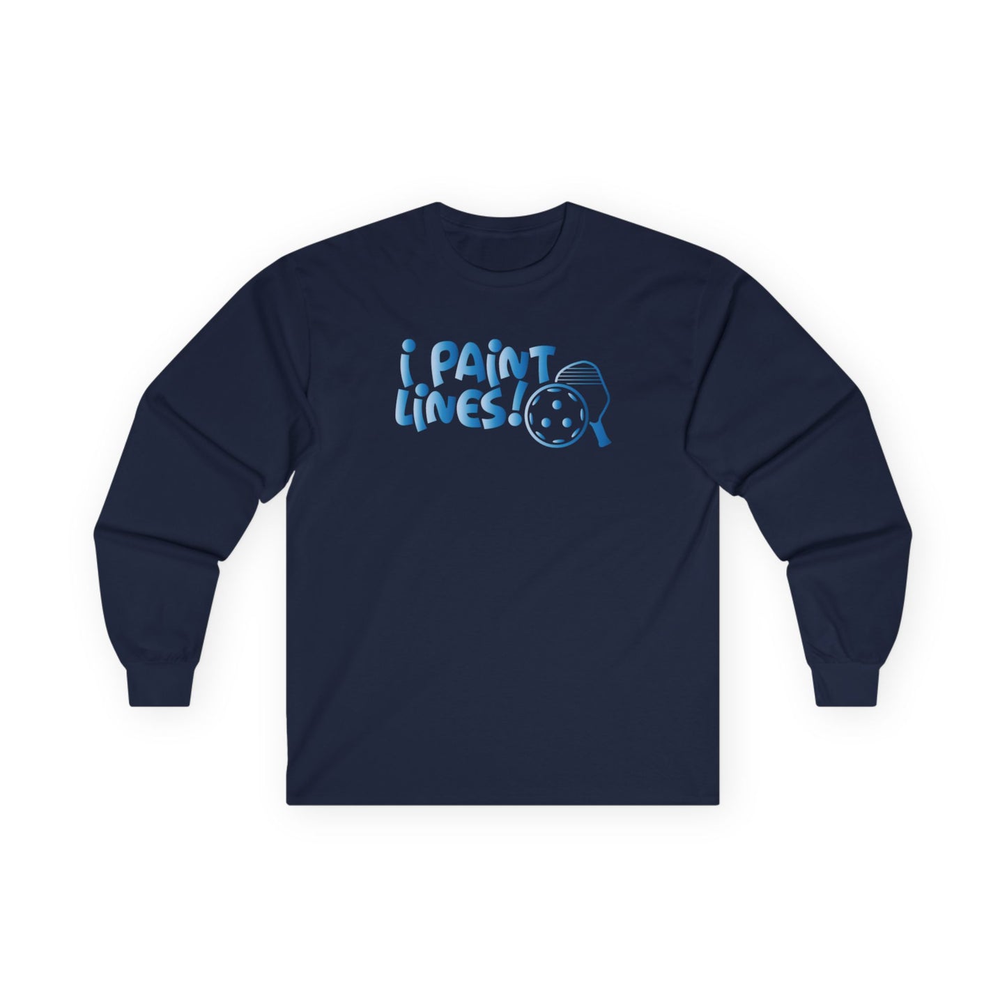Women's Lightweight Pickleball Long Sleeves top - I Paint Lines Navy