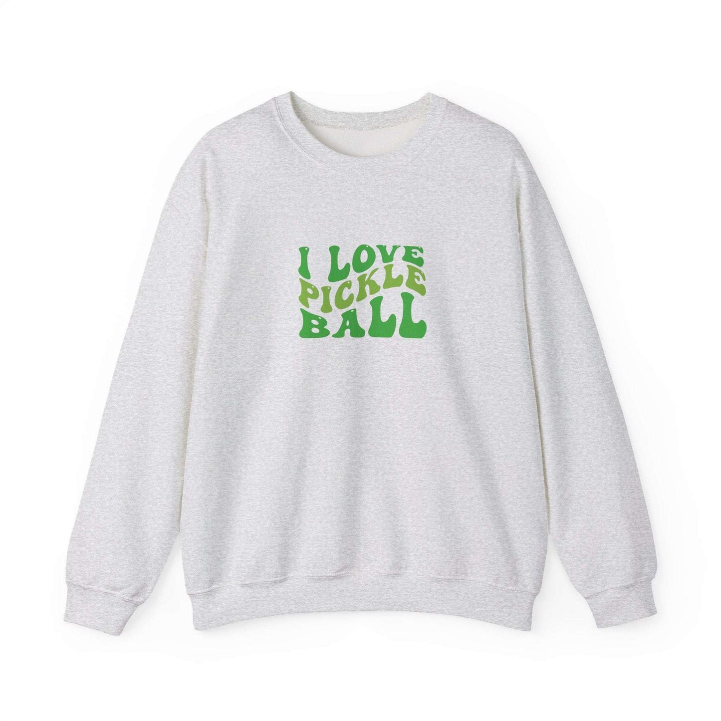Women's Soft Pickleball Sweatshirt - I Love Pickleball Gray