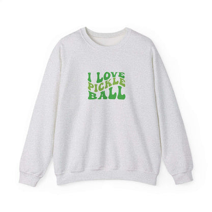Women's Soft Pickleball Sweatshirt - I Love Pickleball Gray