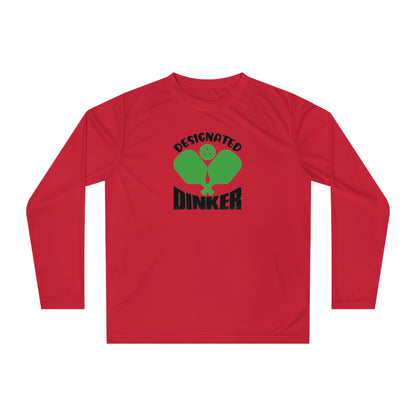 Women's Quirky Pickleball Long Sleeves top - Designated Dinker Red