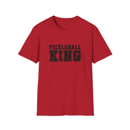 Men's Eye-Catching Pickleball T-shirt - Pickleball King Red
