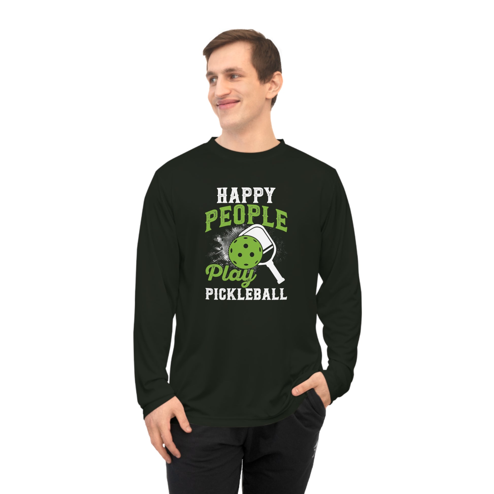 Men's Cool Pickleball Long Sleeves top - Happy People Play Pickleball