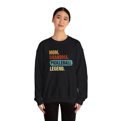 Women's Stylish Pickleball Sweatshirt - Mom Grandma Pickleball Legend