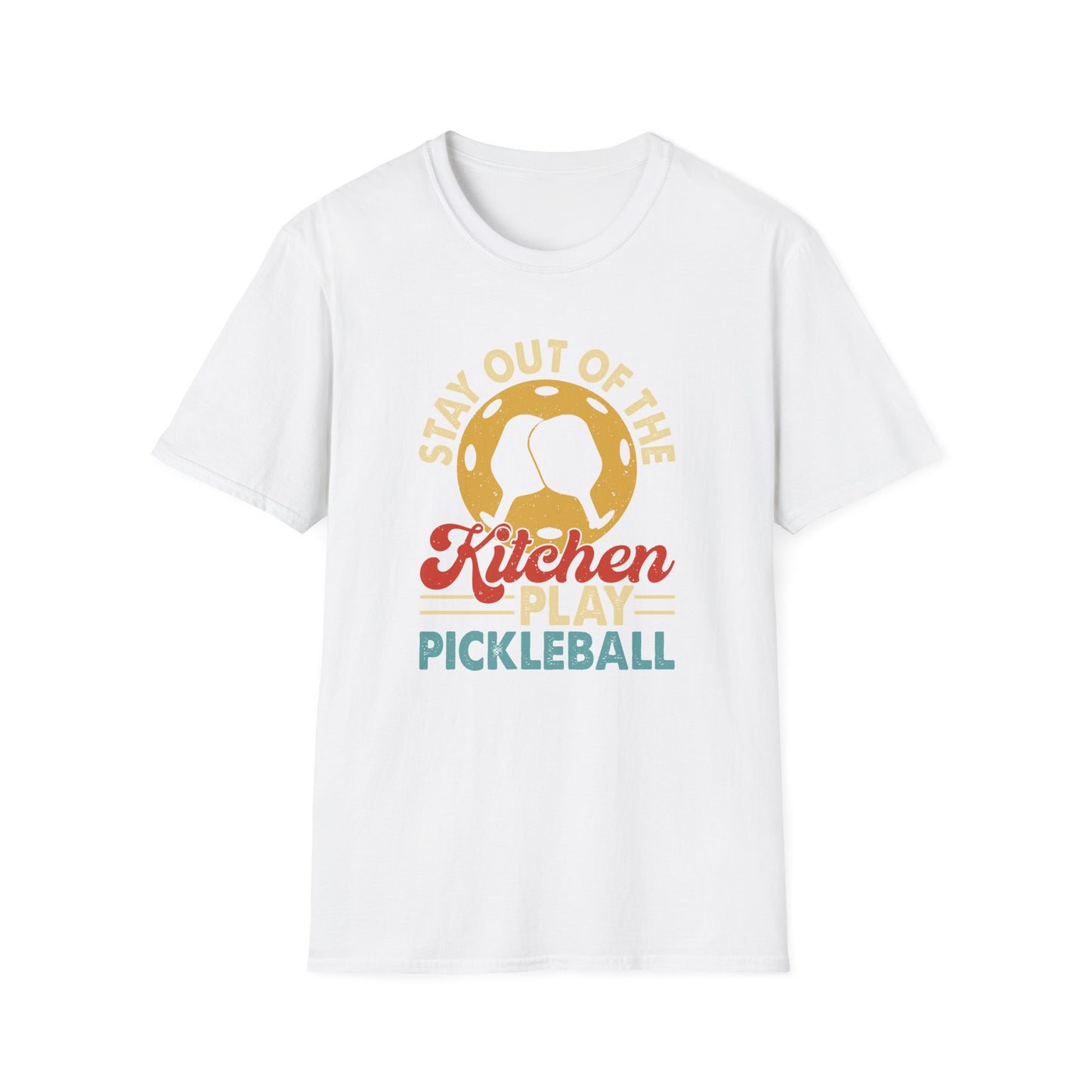 Women's Pickleball T-shirt - Stay Out of the Kitchen Play Pickleball White