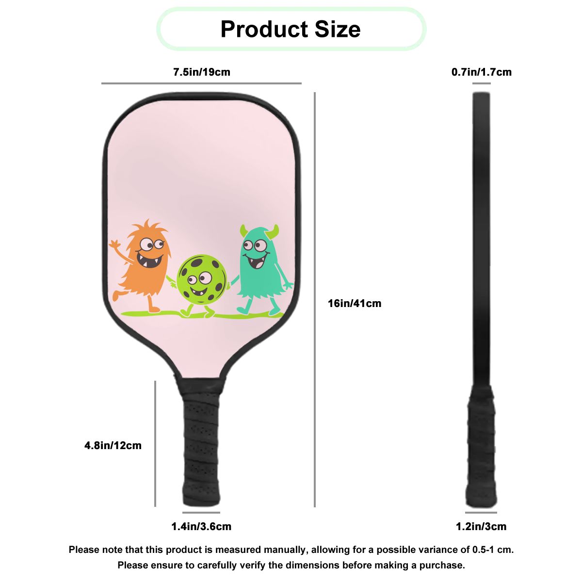 Pickleball Cute Paddle - Pickleball Monsters