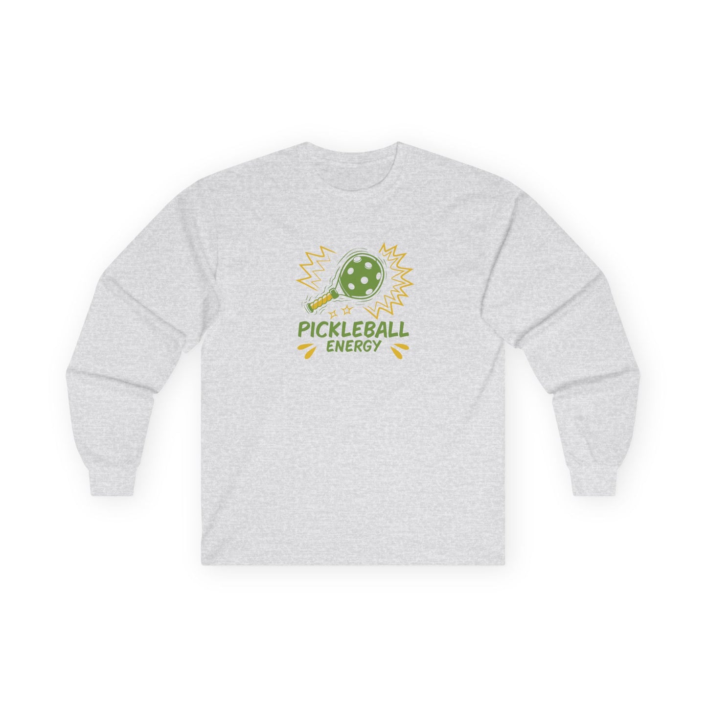Men's Fun Pickleball Long Sleeves top - Pickleball Energy Gray