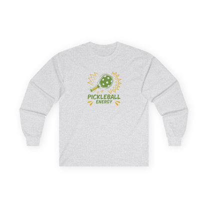 Men's Fun Pickleball Long Sleeves top - Pickleball Energy Gray
