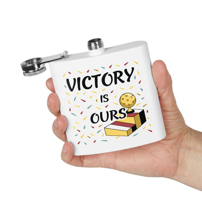 Pickleball Vibrant Flask - Victory is Ours