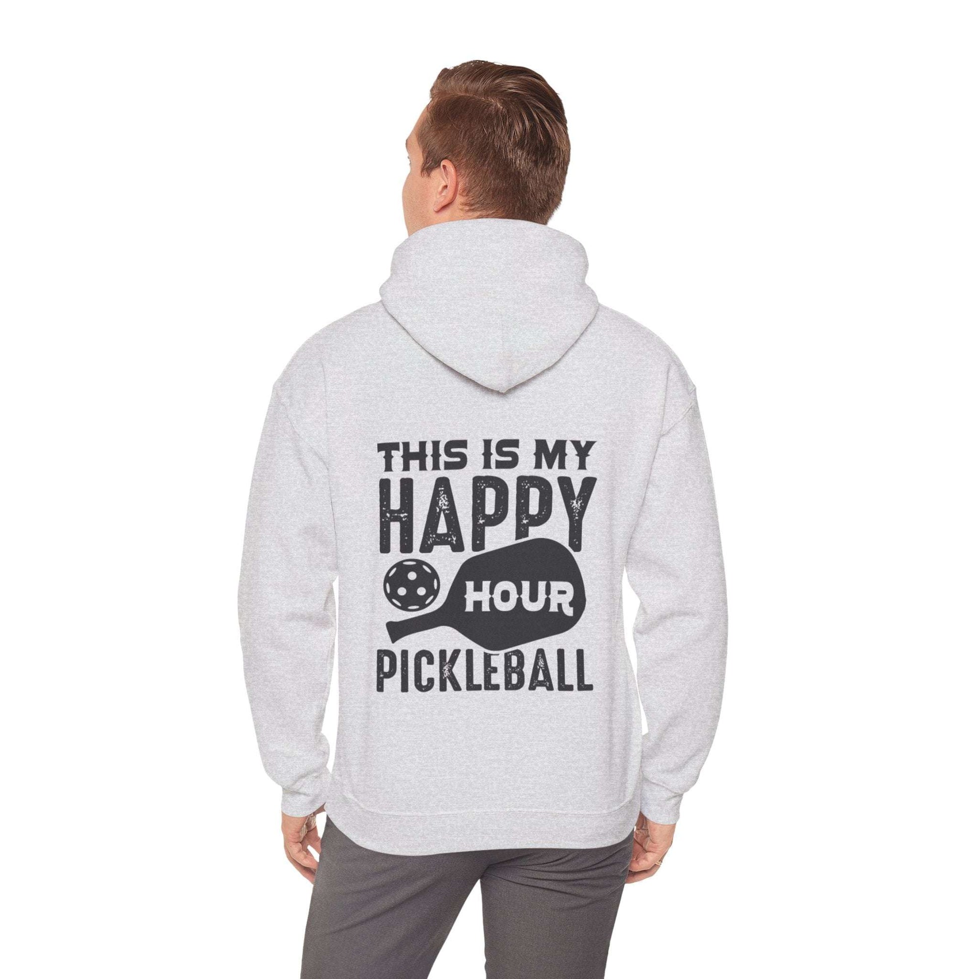 Men's Soft Pickleball Hoodie - This Is My Happy Hour Pickleball