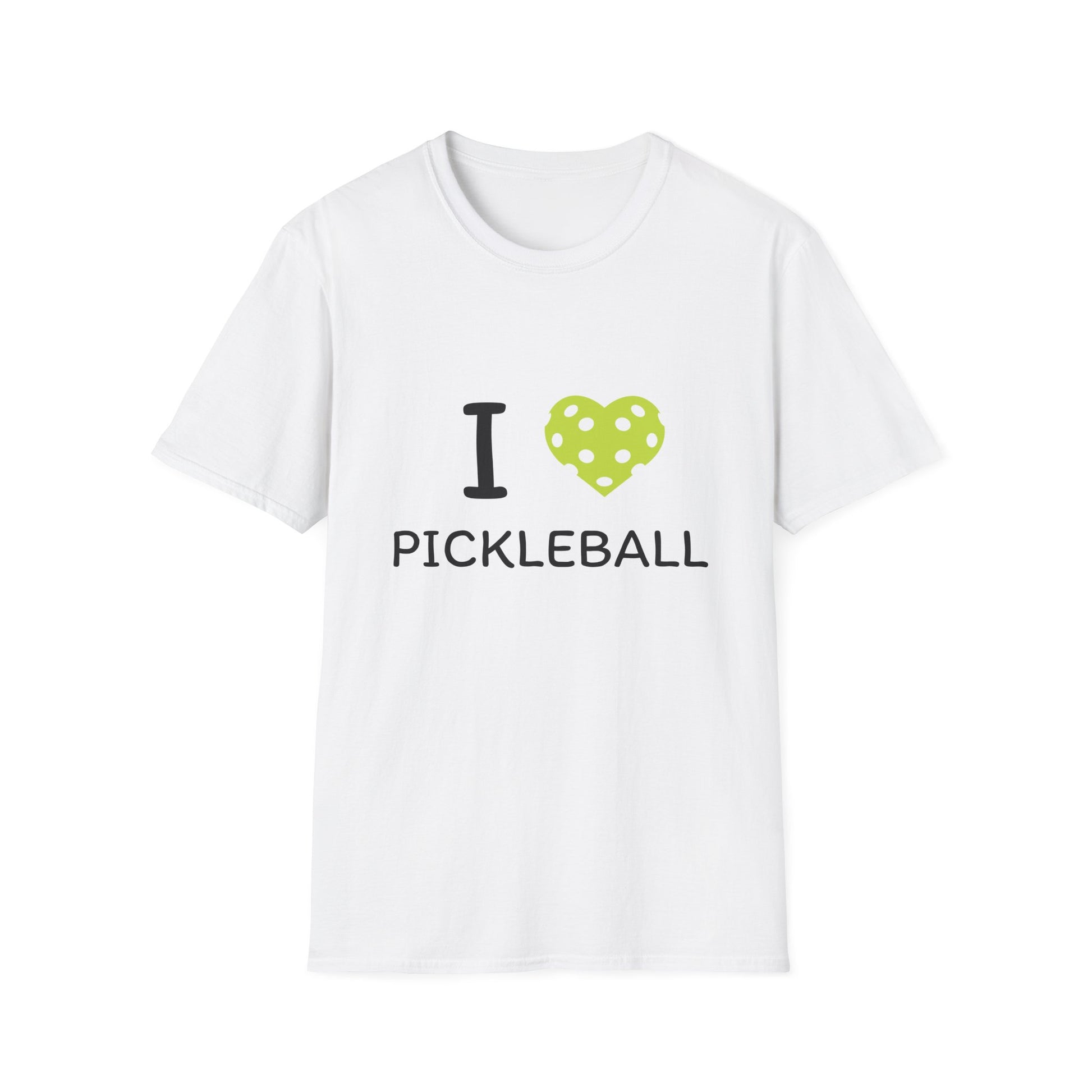 Women's Funny Pickleball T-Shirt - Heart White