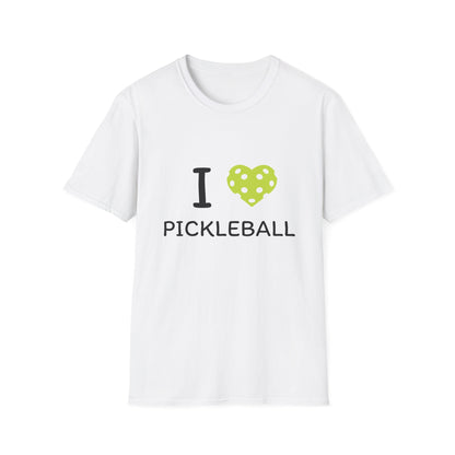 Women's Funny Pickleball T-Shirt - Heart White