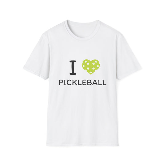 Women's Funny Pickleball T-Shirt - Heart White