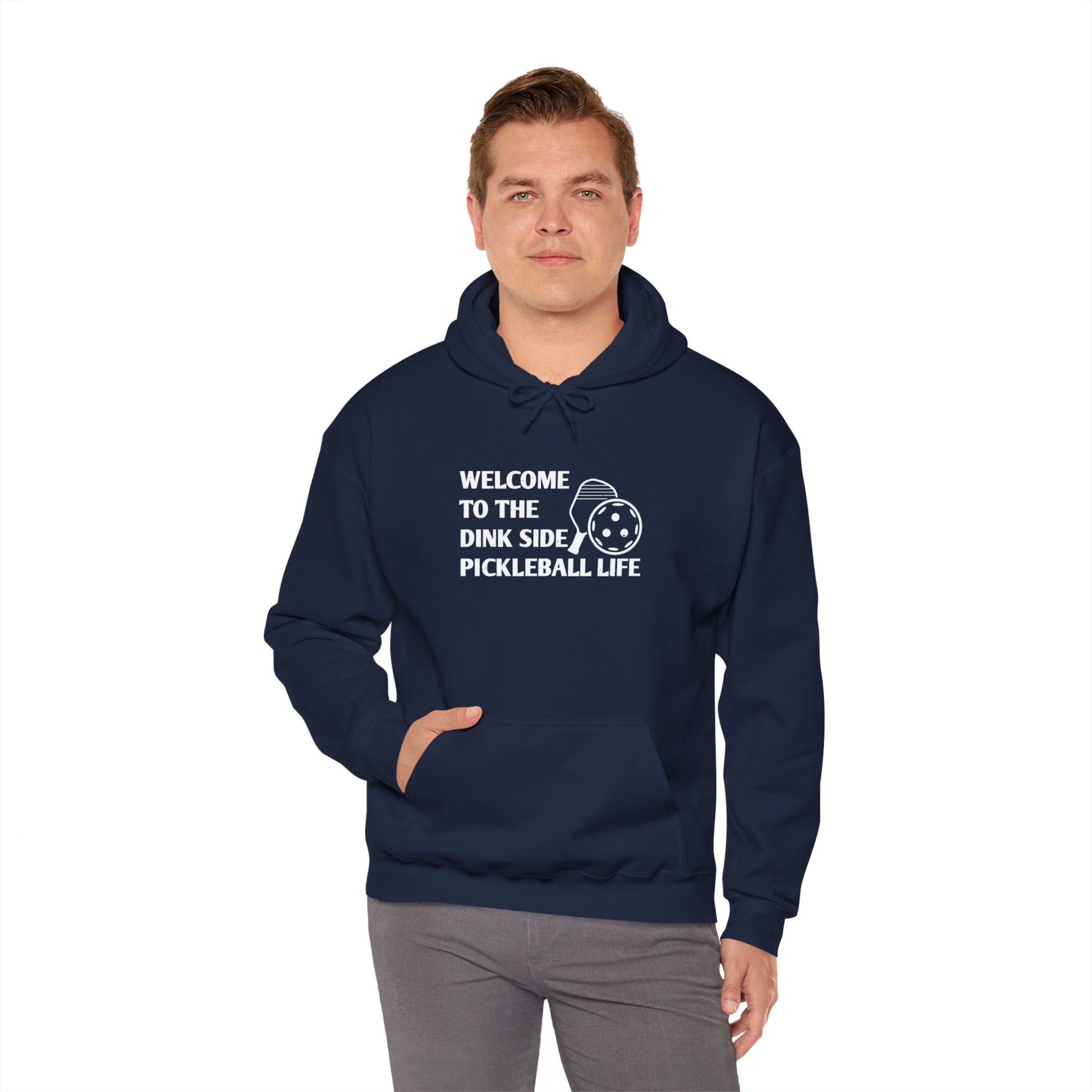 Men's Pickleball Hoodie - Welcome to the Dink Side Pickleball Life