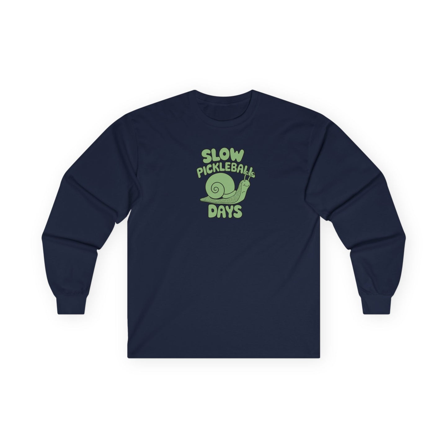 Women's Lightweight Pickleball Long Sleeves top - Slow Pickleball Days Navy