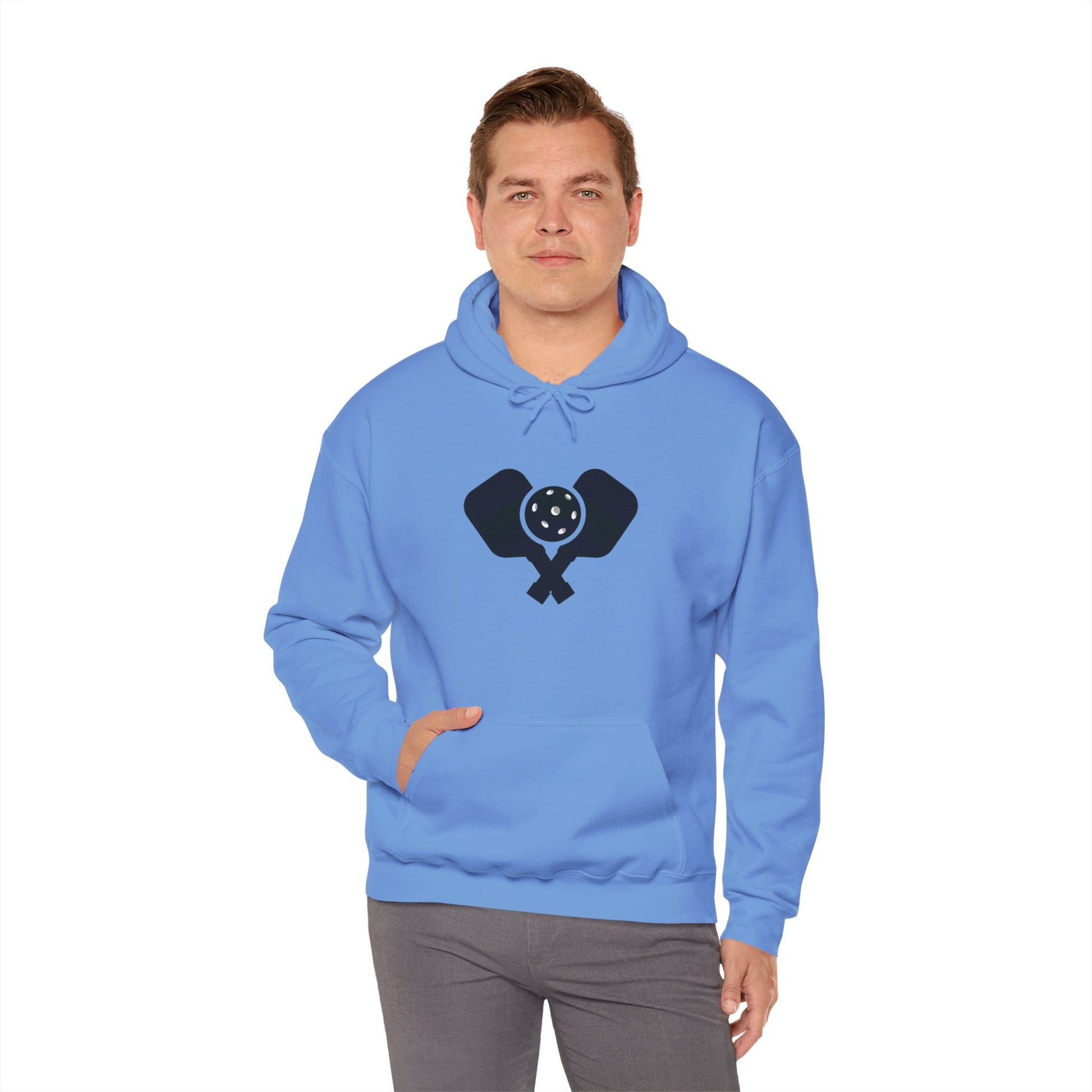 Men's Durable Pickleball Hoodie - Paddles and Ball