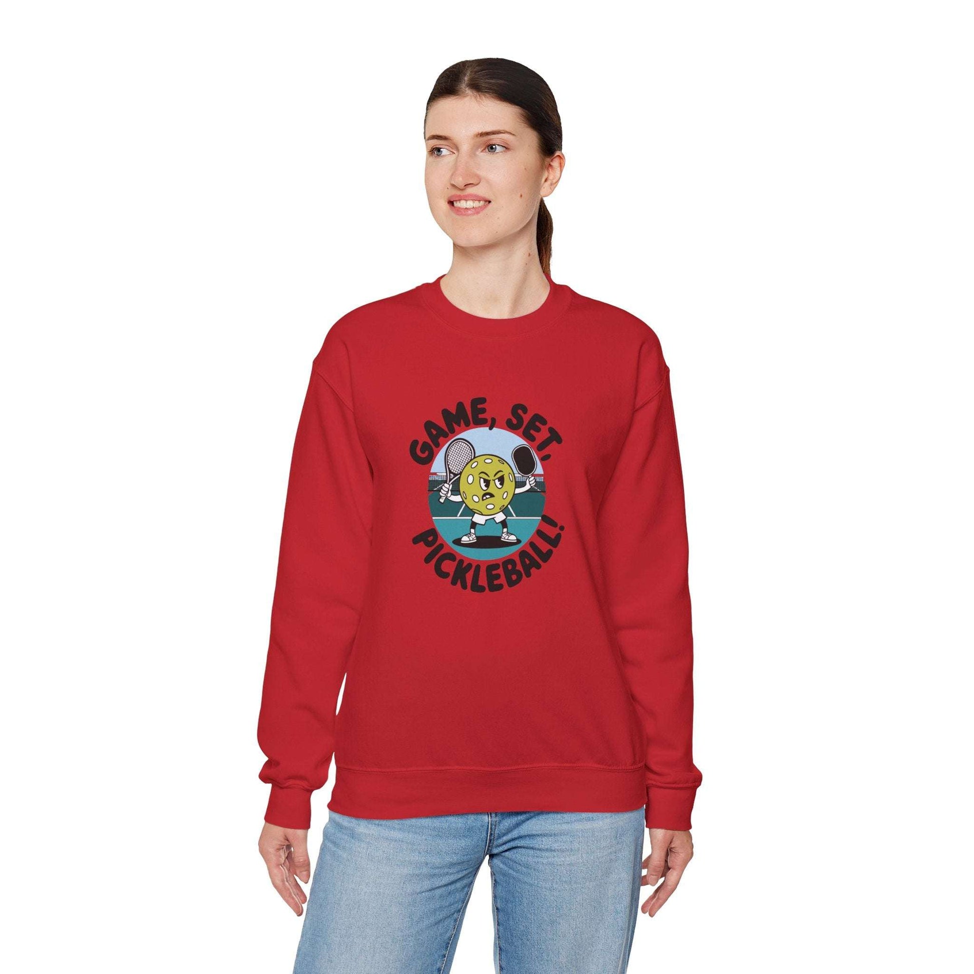Women's Cute Pickleball Sweatshirt - Game, Set, Pickleball