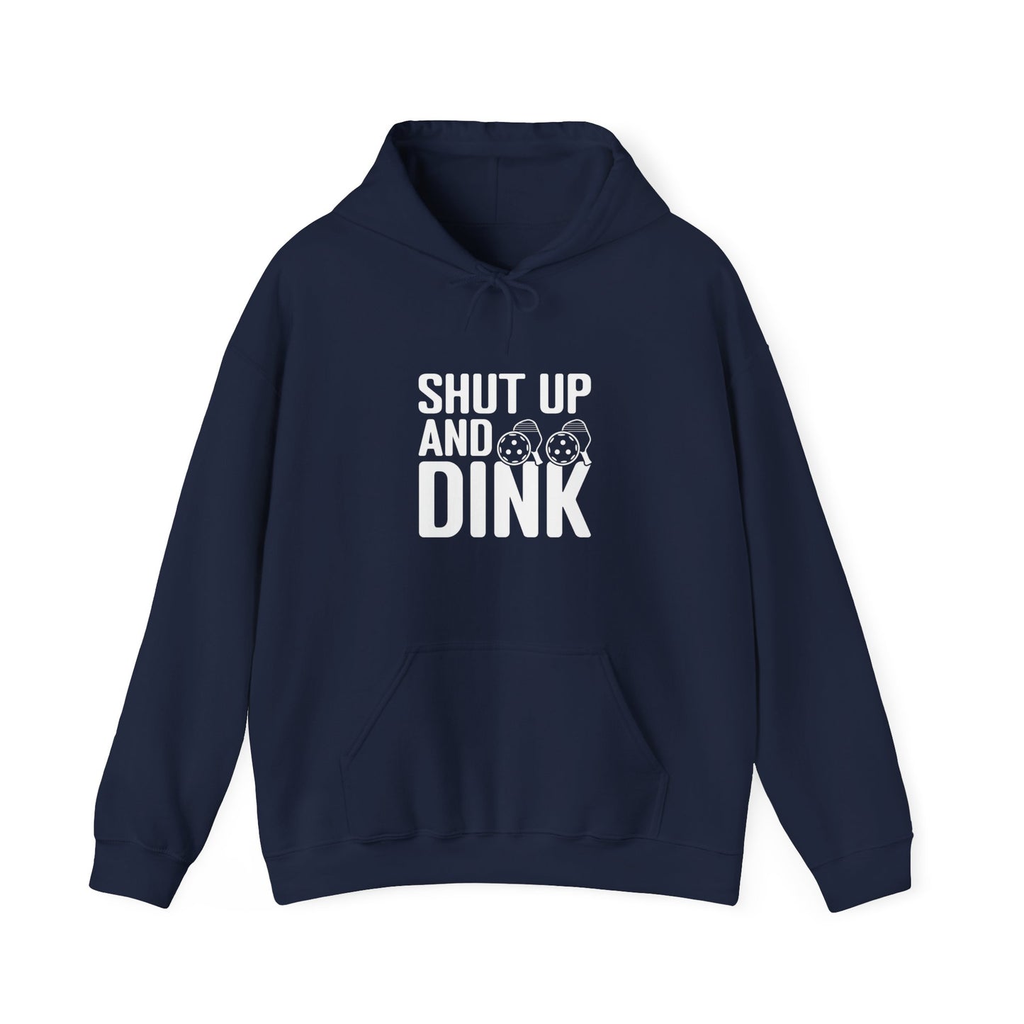 Women's Comfy Pickleball Hoodie - Shut Up and Dink Navy