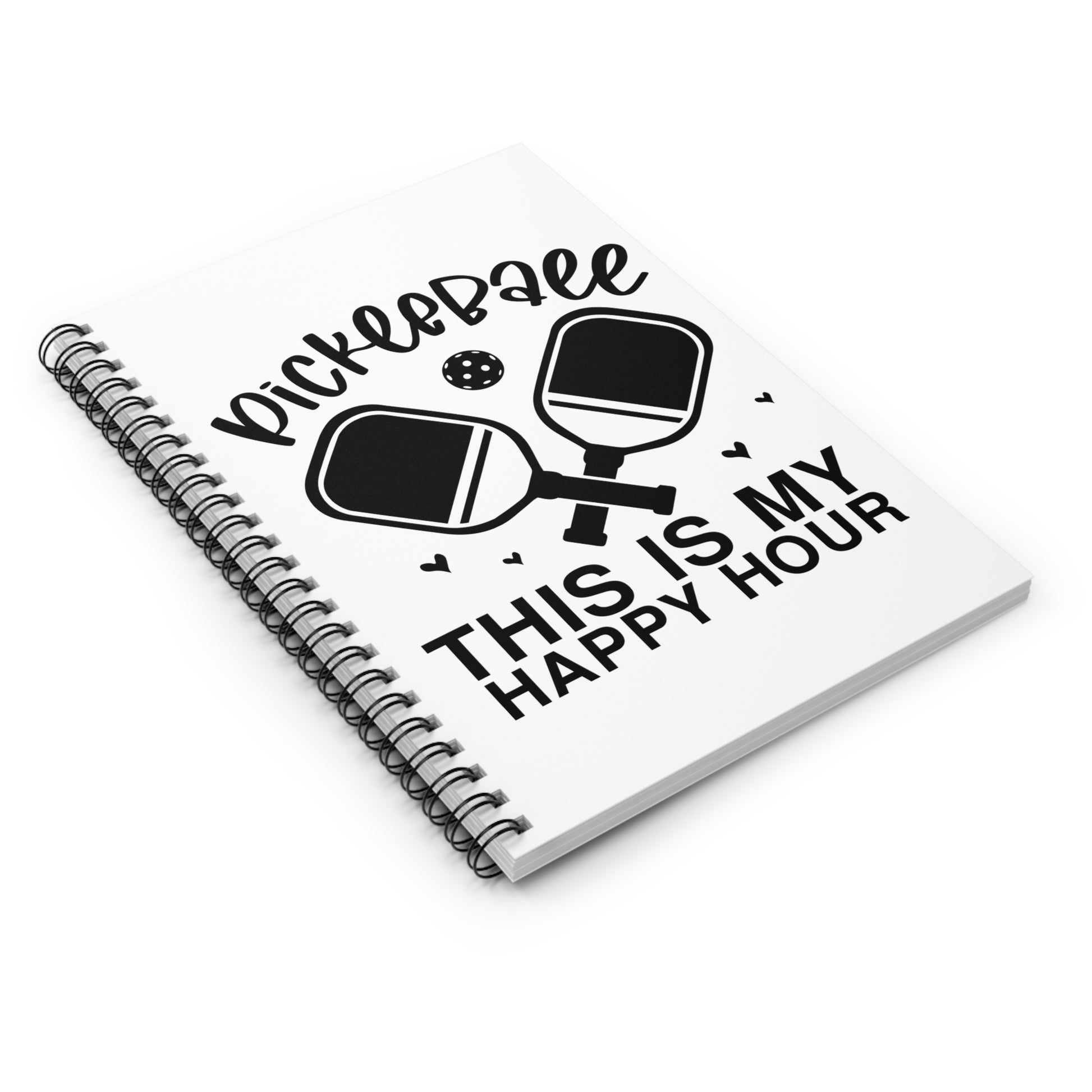 Pickleball Cheerful Notebook - Pickleball This Is My Happy Hour