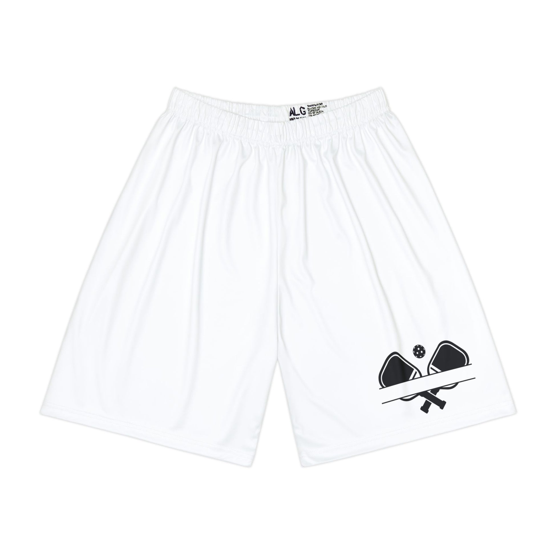 Men's Stylish Pickleball Short - Double Paddles White