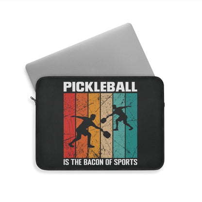 Pickleball Laptop Sleeve - Pickleball is the Bacon of Sports Retro
