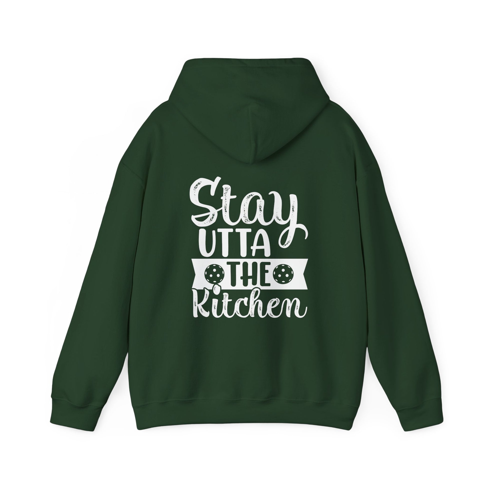 Women's Eye-Catching Pickleball Hoodie - Stay Utta the Kitchen