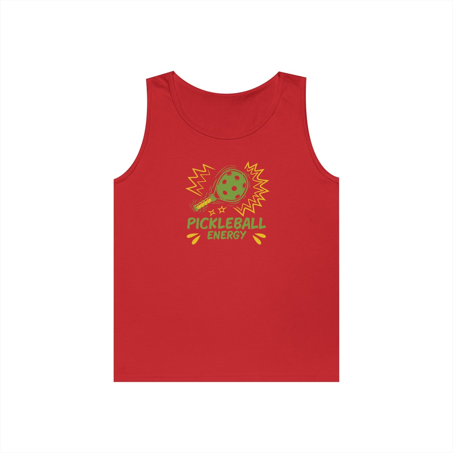Women's Quirky Pickleball Tank Top - Pickleball Energy Red