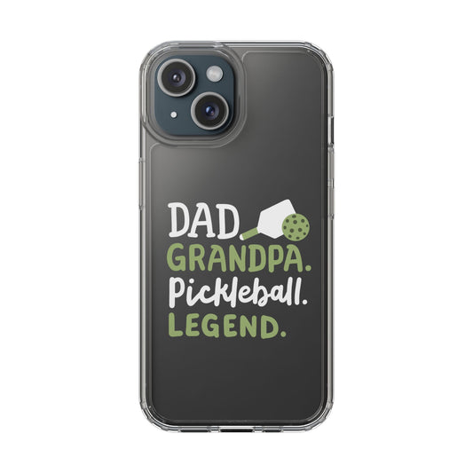 Pickleball Cool Phone case - Dad Grandpa Pickleball Legend Clear