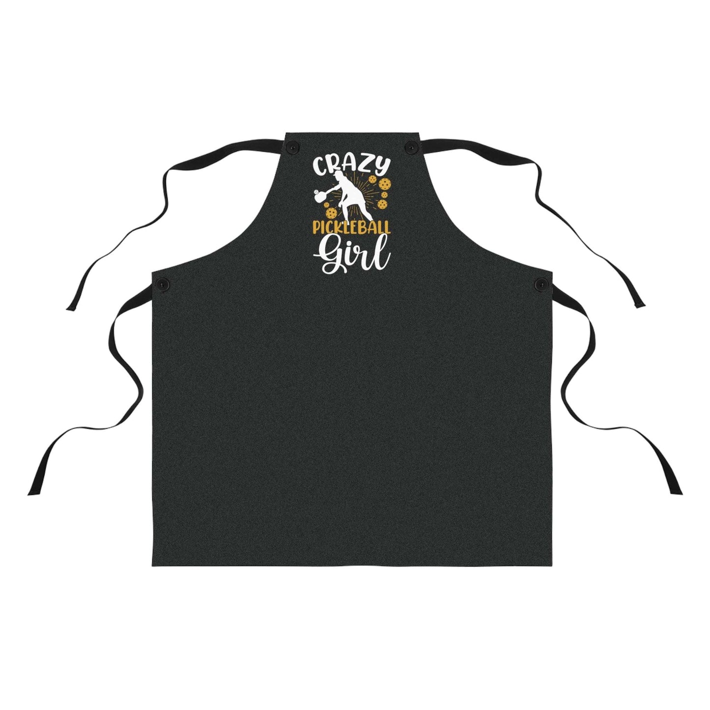 Pickleball Funny Apron - Crazy Pickleball Girl Black
