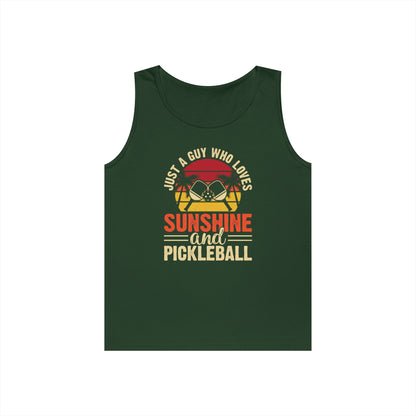 Men's Funny Pickleball Tank Top - Just A Guy Who Love Pickleball Green