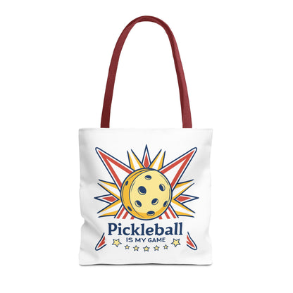Pickleball Colorful Tote Bag - Pickleball is My Game Red