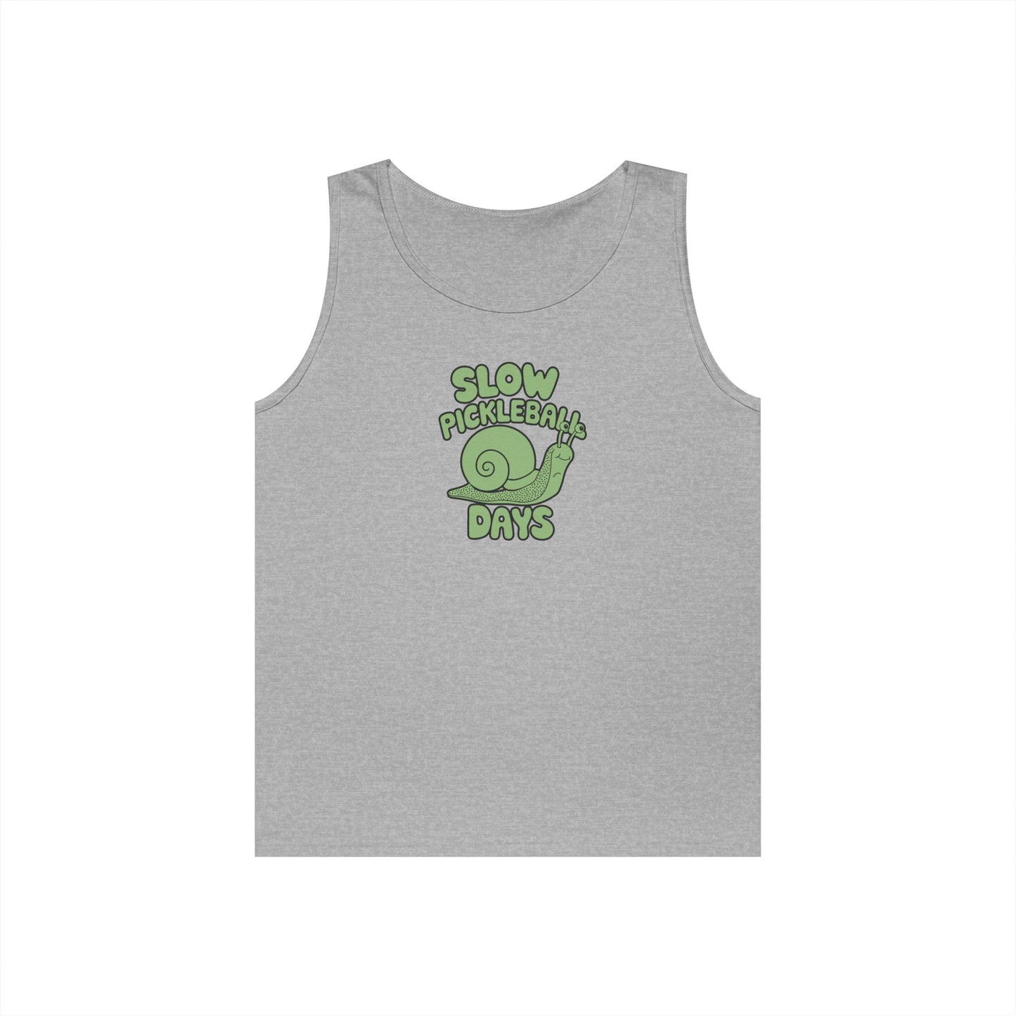 Women's Cute Pickleball Tank Top - Slow Pickleball Days Gray