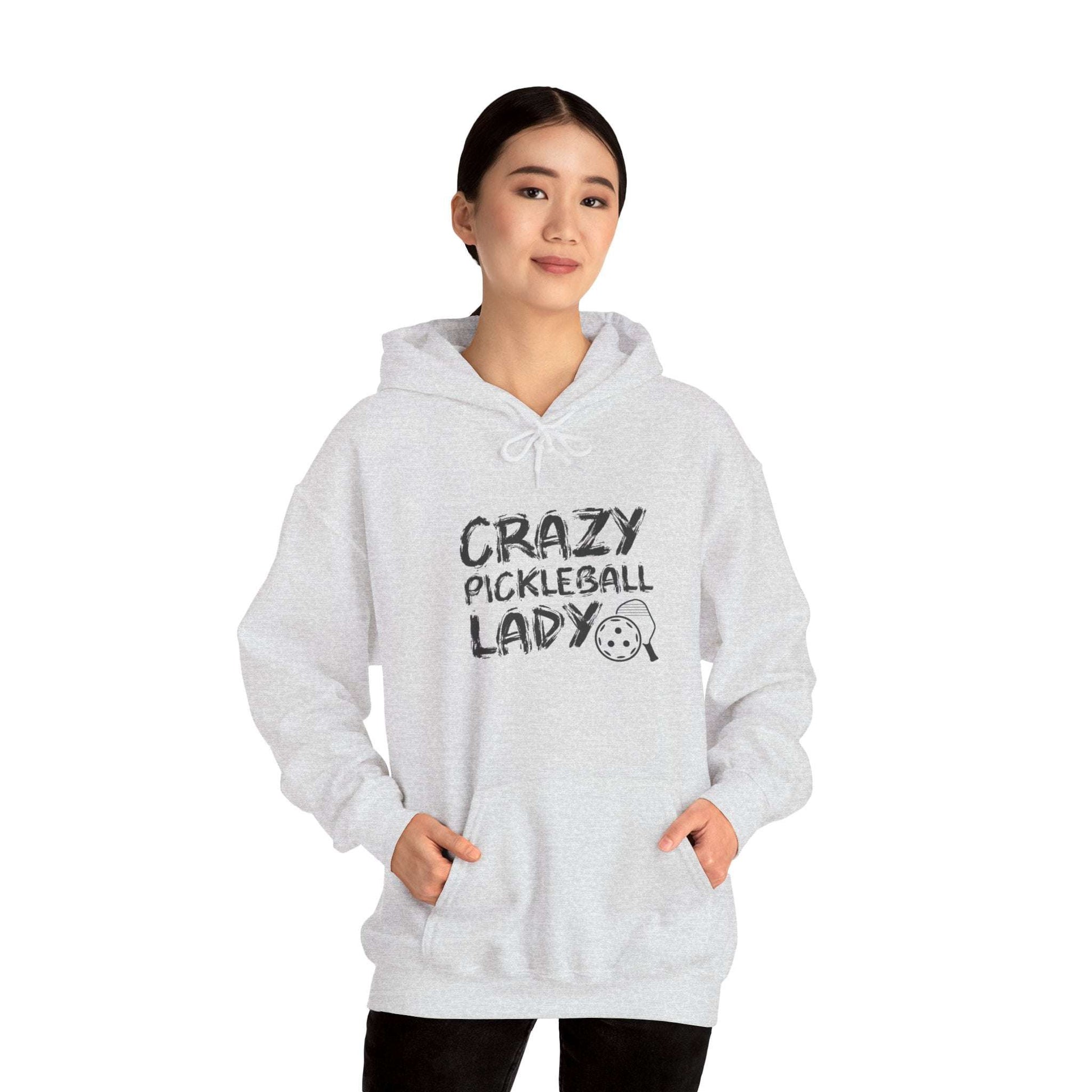 Women's Funny Pickleball Hoodie - Crazy Pickleball Lady