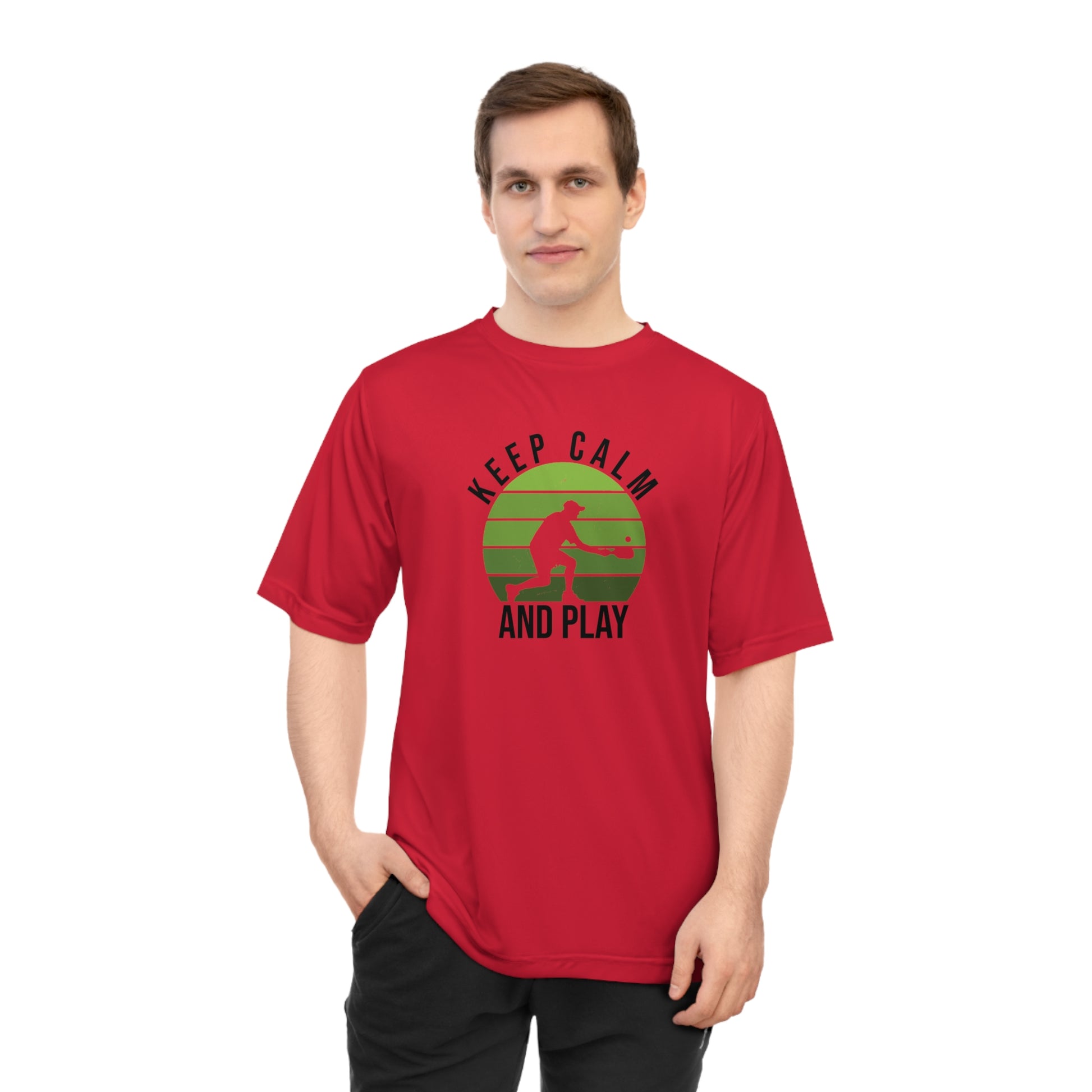 Men's Quirky Pickleball T-shirt - Keep Calm and Play