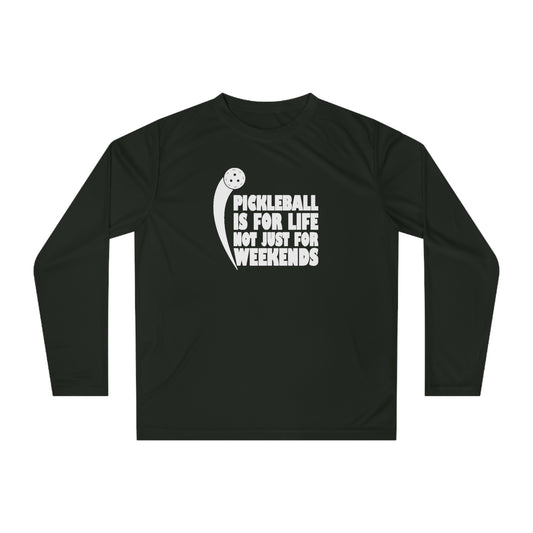 Men's Pickleball Long Sleeves top - Pickleball Isn't Just for Weekends Black