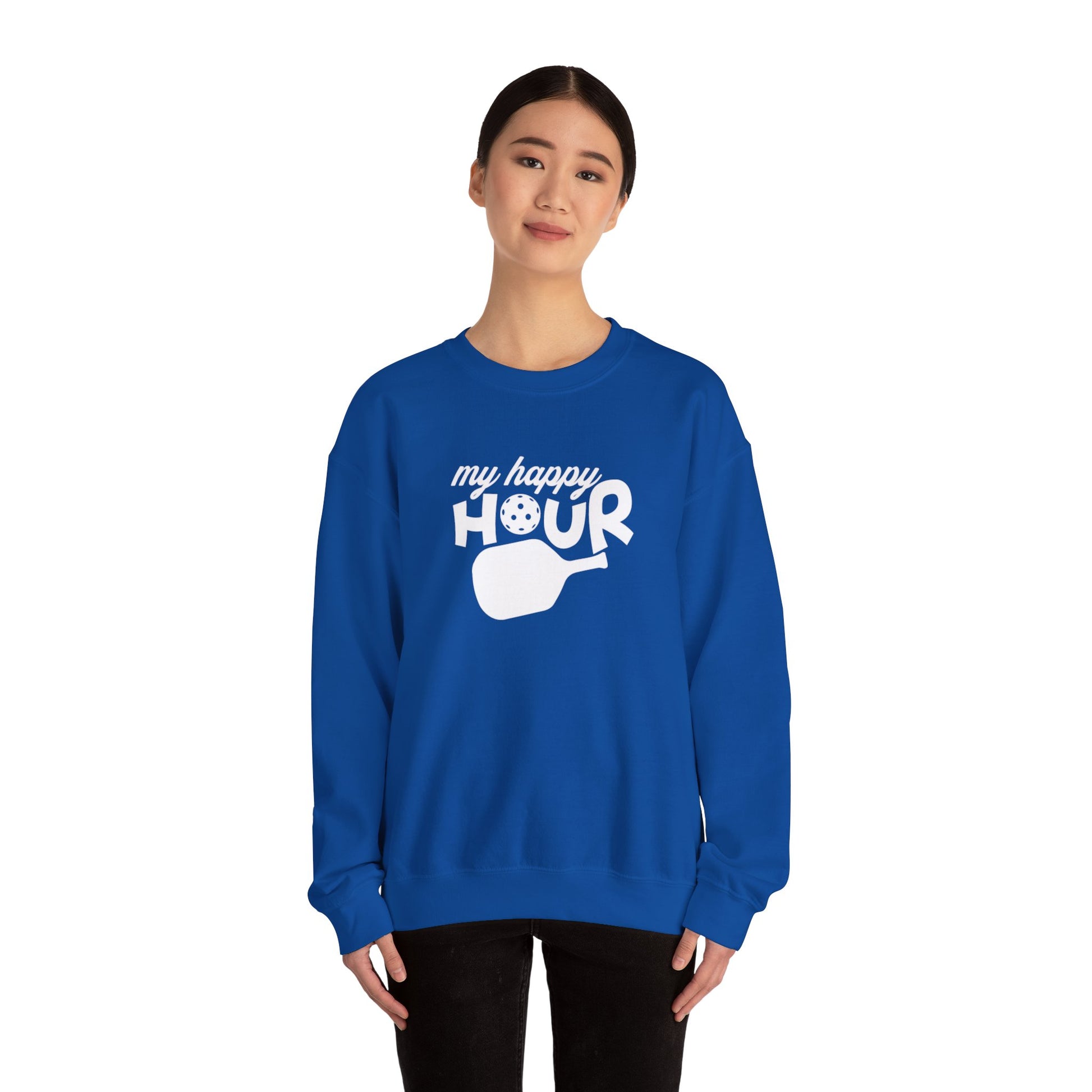 Women's Lightweight Pickleball Sweatshirt - My Happy Hour