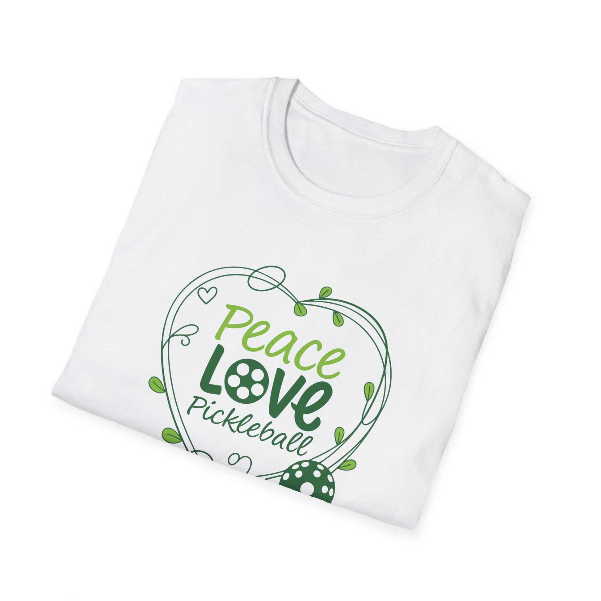 Women's Stylish Pickleball T-shirt - Peace Love Pickleball