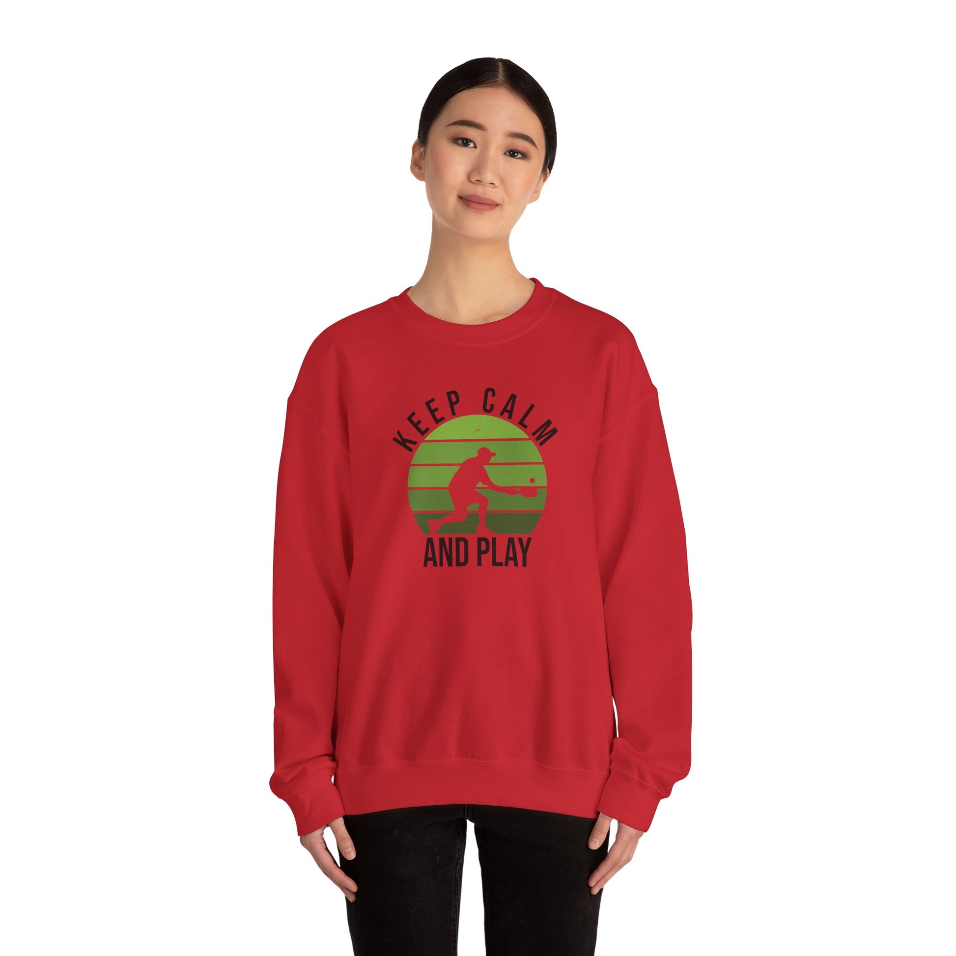 Women's Comfy Pickleball Sweatshirt - Keep Calm and Play